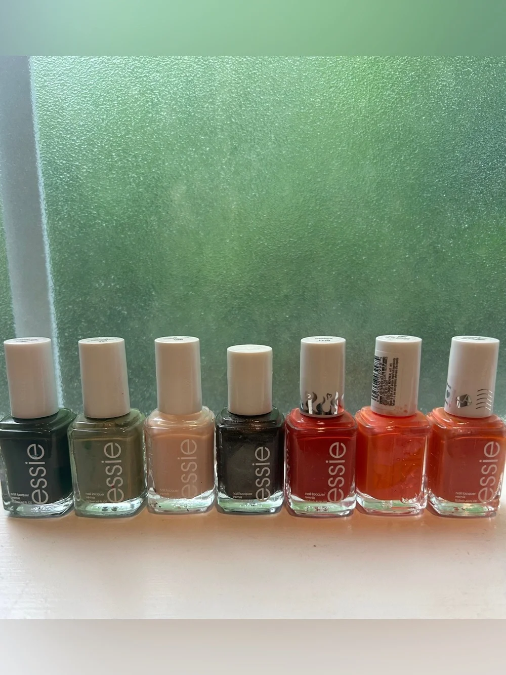Essie Women’s Nail Polish Set - Green, Olive, Nude, Black, Red, Orange Shades